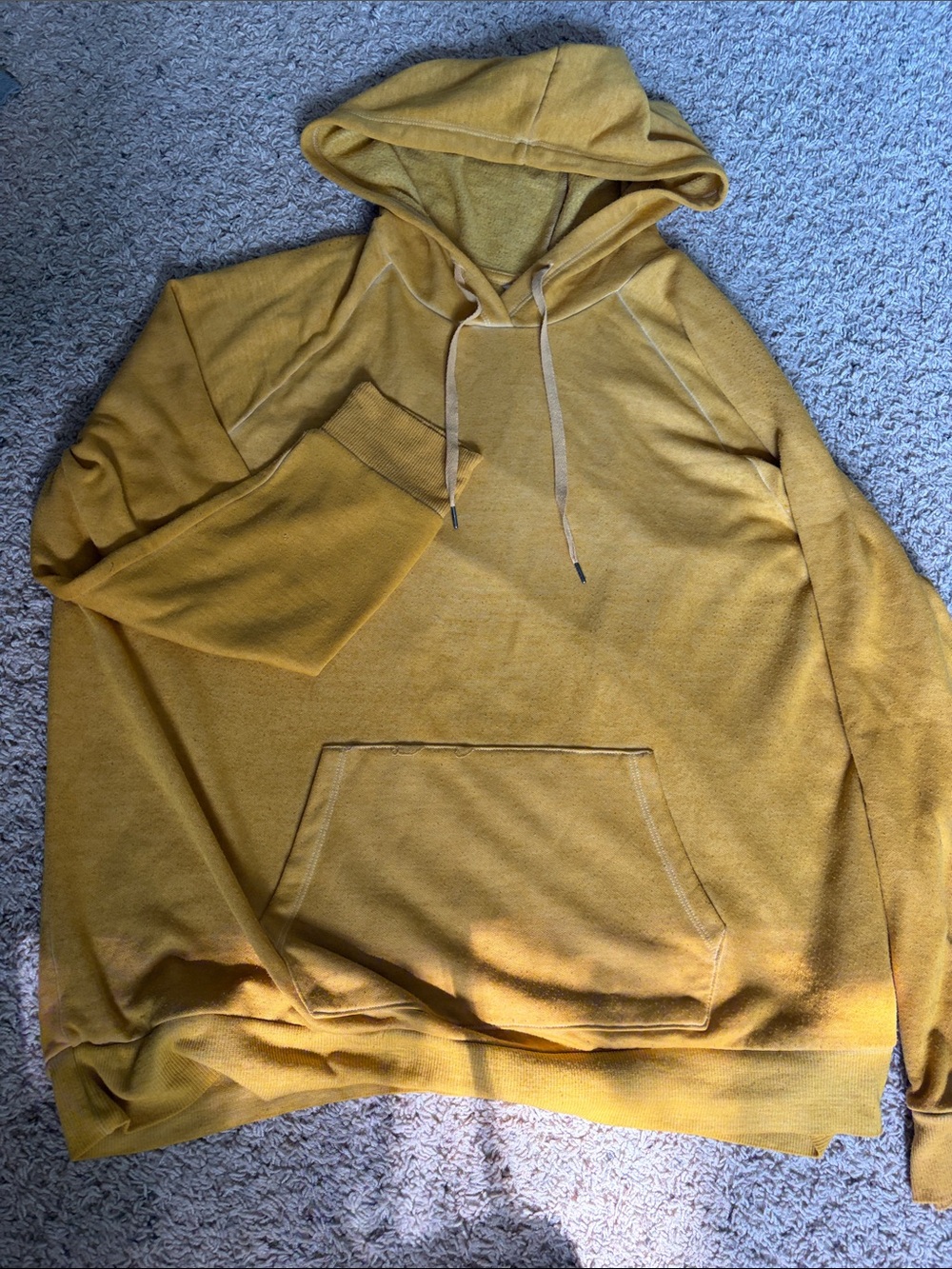 Men's Mustard Yellow Hoodie Sweatshirt